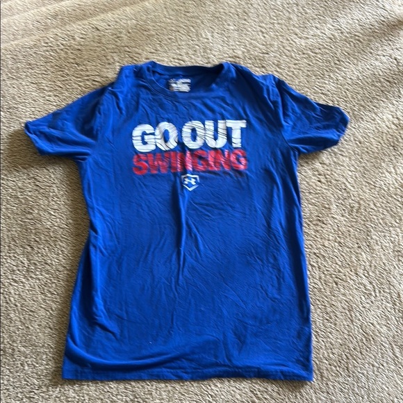 Under Armour Blue and White Short Sleeve Tee - Picture 1 of 3